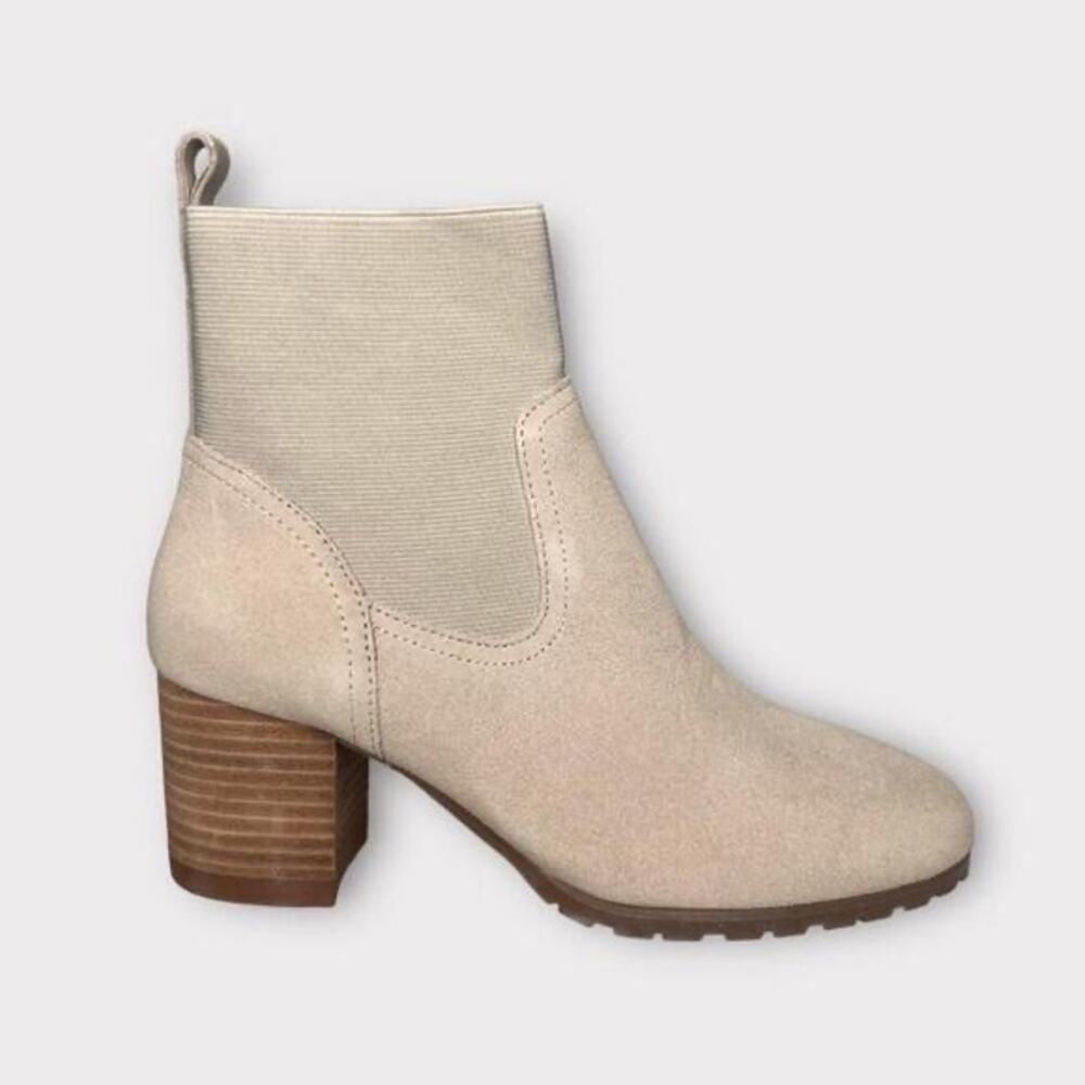Violet & Red Loaded Knit Cuff Bootie – Tan – 10 – NWOB
